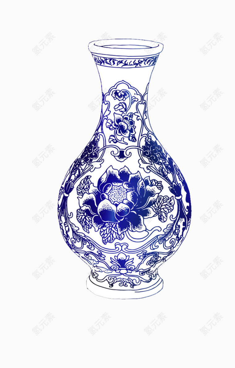 手绘装饰花瓶