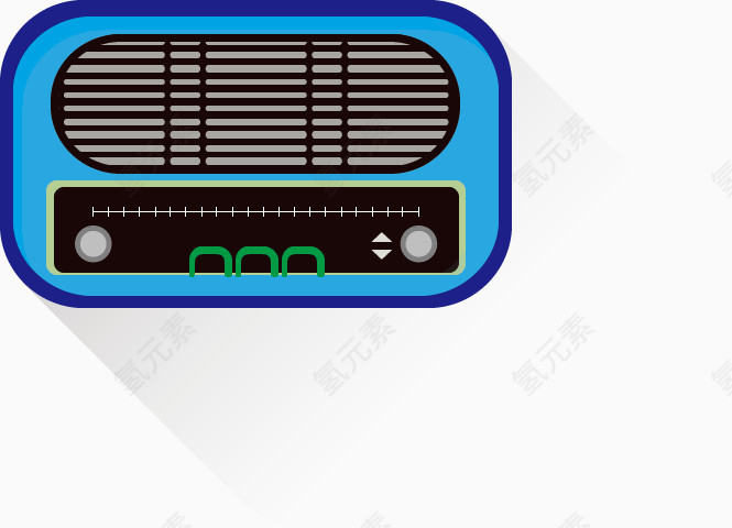矢量复古播音机素材