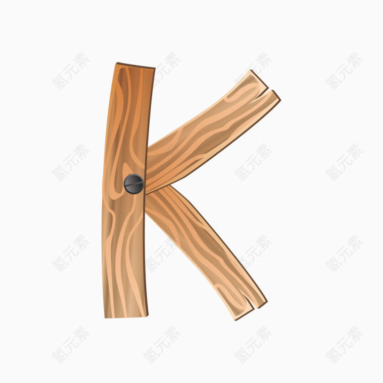 木纹英文字母字体K