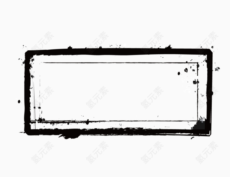 水墨中国风墨迹边框
