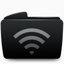 黑色的文件夹无线网络wi - fisabre