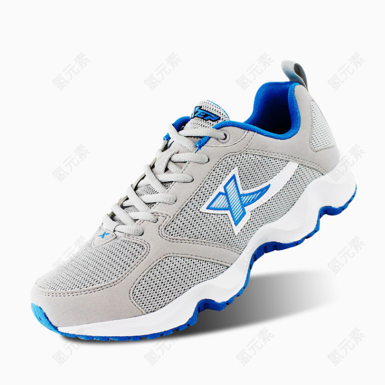 蓝色白色运动鞋