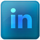 LinkedIn发光的社会网络图标