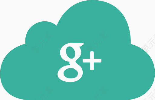 云G谷歌加上社会绿色云端网络图标版05 -免费