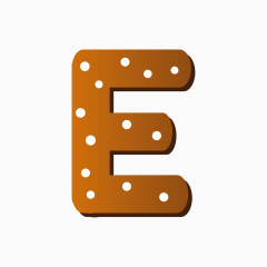 饼干英文字体字母E