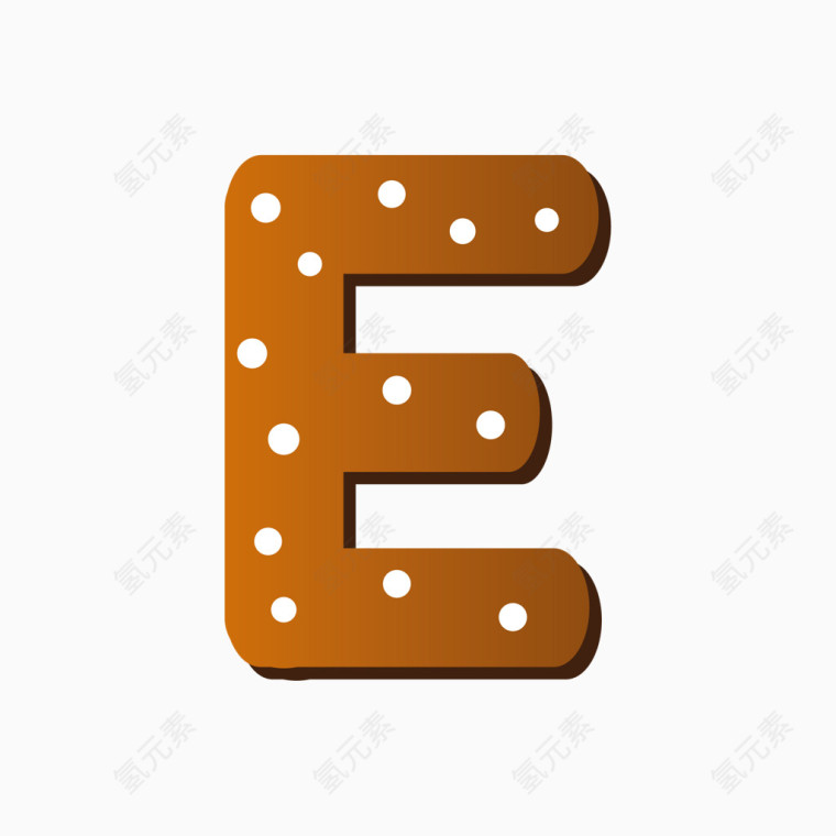 饼干英文字体字母E