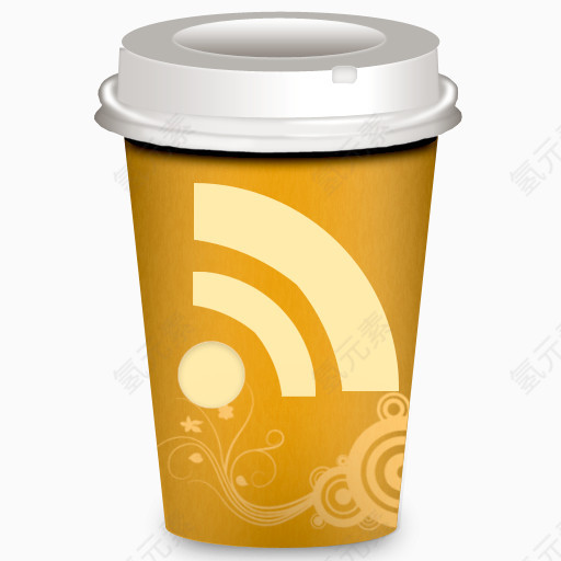 RSS咖啡杯外卖咖啡杯图标