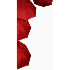 红色花边伞