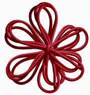 红色绳子花朵