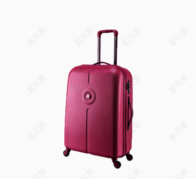 粉色法国Delsey品牌行李箱