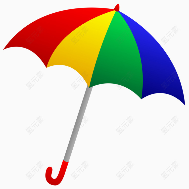 手绘彩色雨伞