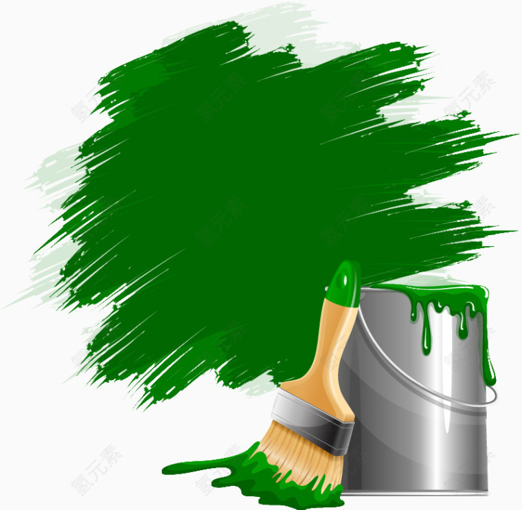 绿色油漆
