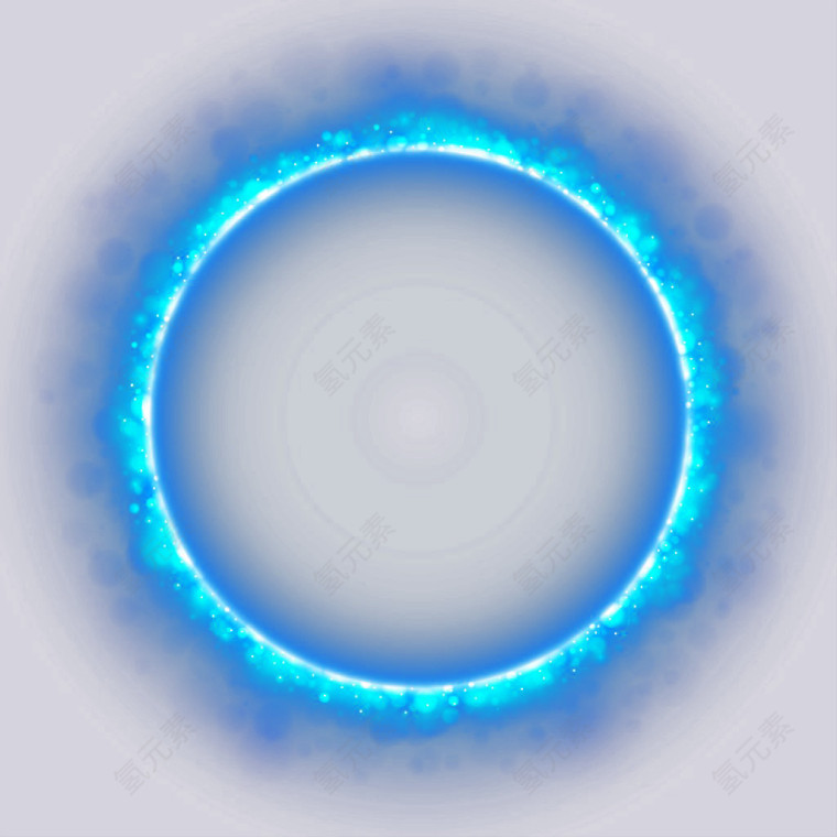 蓝色圆形光环