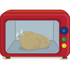 烤箱里的烤鸡