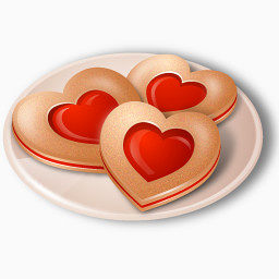 Cookies Hearts Icon