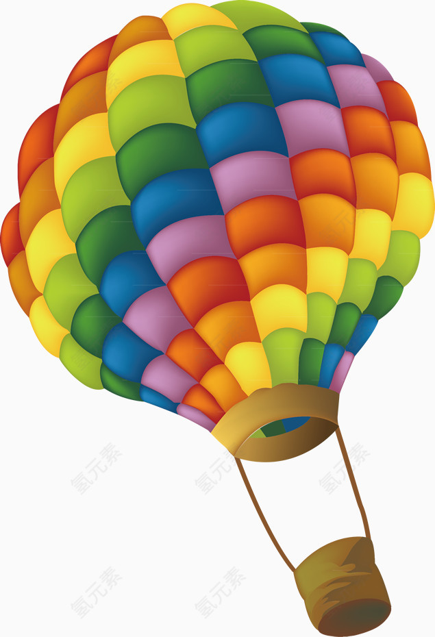 彩虹色热气球
