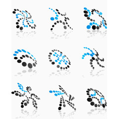 黑蓝色圆点图案