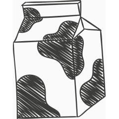卡通手绘奶盒