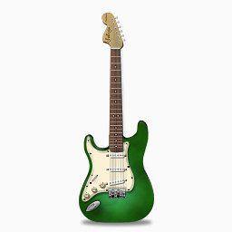 Guitar stratocaster green Icon