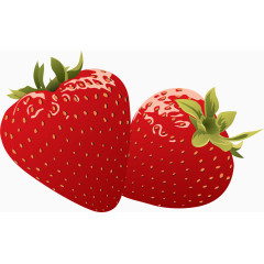 矢量两只草莓