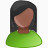 User female black green Icon