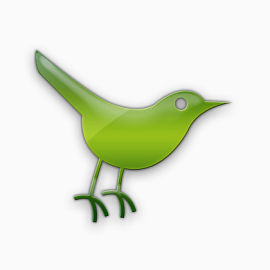 推特鸟动物社会网络社会锡绿色果冻社交媒体