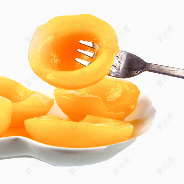 水果黄桃罐头叉子