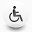 可访问性残疾禁用轮椅雪图标集