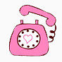 粉红爱心电话