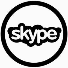 Skype复制地铁车站的黑色图标