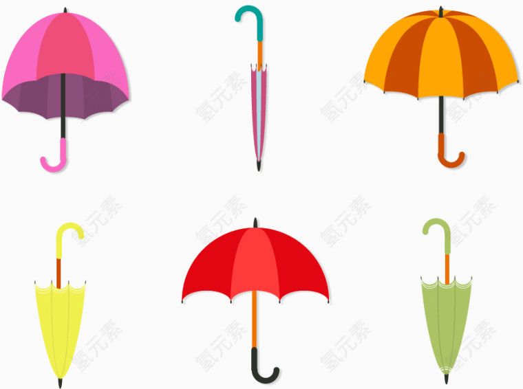 矢量图雨伞