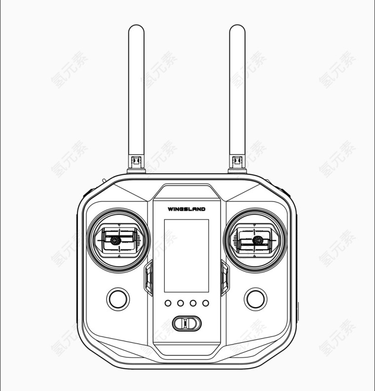 遥控器线条图