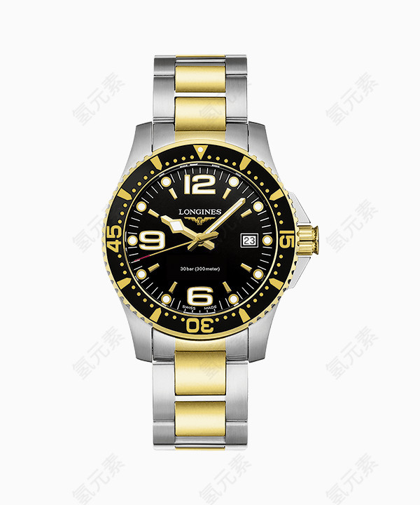 金色黑色浪琴腕表手表男表