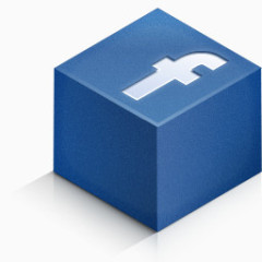 Facebook颜色isometric-3d-social-icons