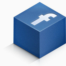 Facebook颜色isometric-3d-social-icons