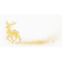 金色光斑奔跑的麋鹿