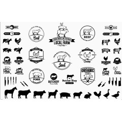 西餐厅肉类标志
