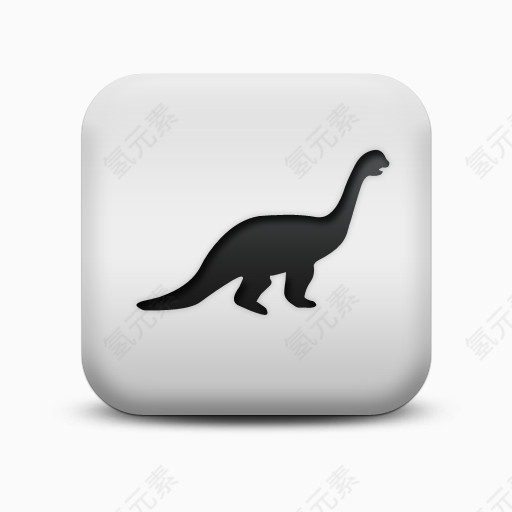 不光滑的白色的广场图标动物动物恐龙Animals-icons