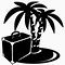 行李椰子假日岛群岛海洋棕榈放松海旅行旅行热带地区假期免费视网膜图标集