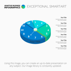 矢量PPT饼型图
