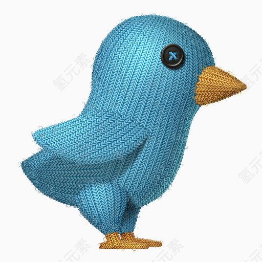 针织推特鸟令人惊叹的微博鸟图标