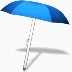 手绘沙滩椅太阳伞