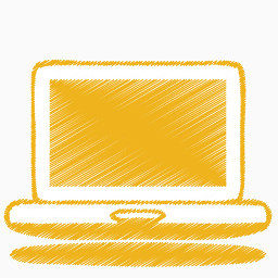 黄色的笔记本电脑图标