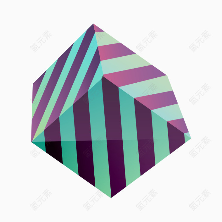 各类立方体卡通立体造型装饰漂浮素材