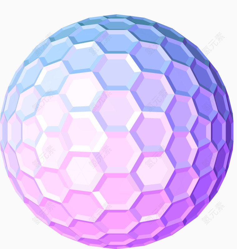 浪漫紫色立体球体