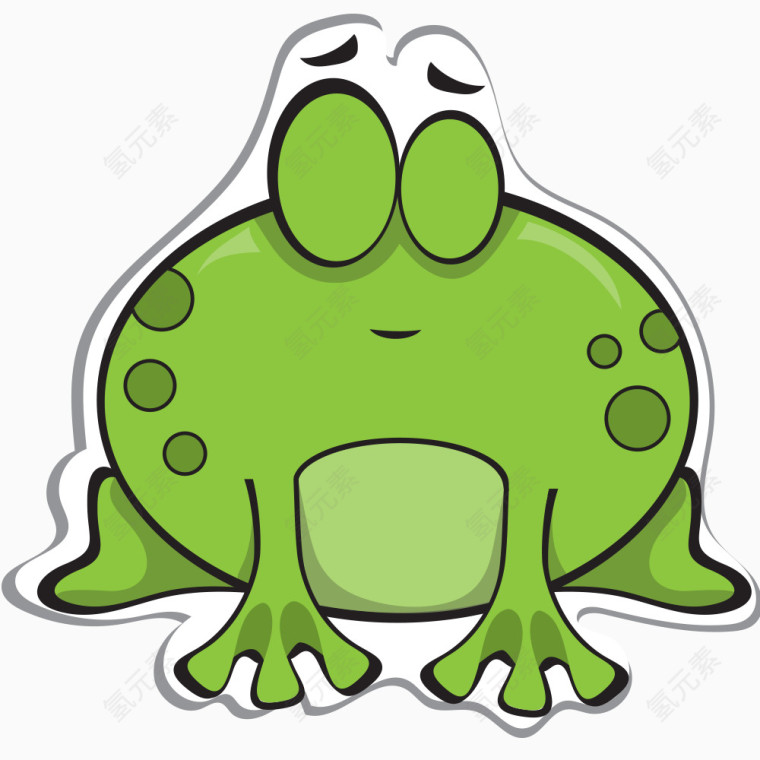 青蛙动物卡通贴纸