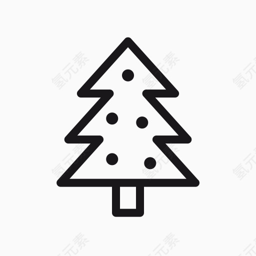 圣诞节圣诞树概述树圣诞图标