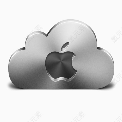 cloud icon apple silver