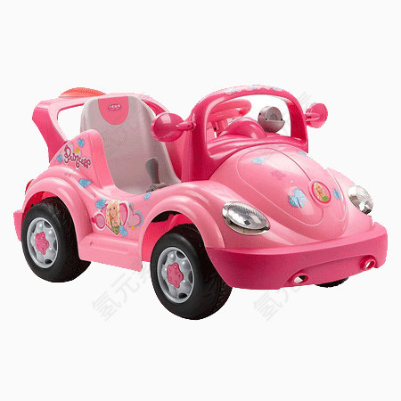 粉红色四轮儿童车