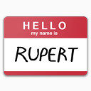 你好名称鲁伯特我的名字是EDA打俱乐部